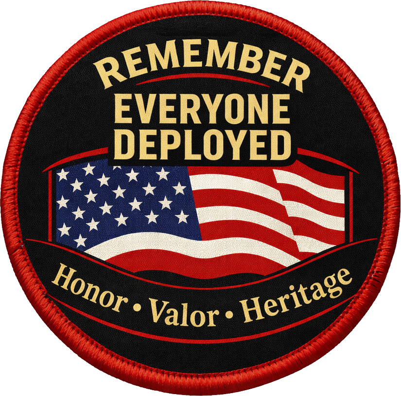 R.E.D. Friday Embroidered Patch — Remember Everyone Deployed