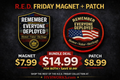 R.E.D. Friday Magnet + Patch Bundle — Remember Everyone Deployed