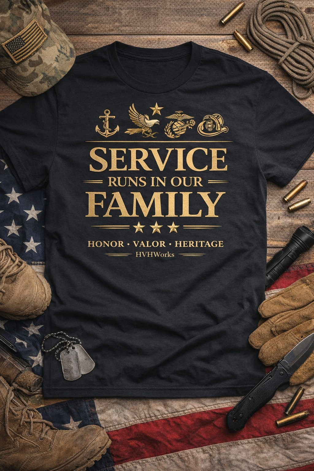 Service Runs in Our Family Shirt | Military Heritage Apparel