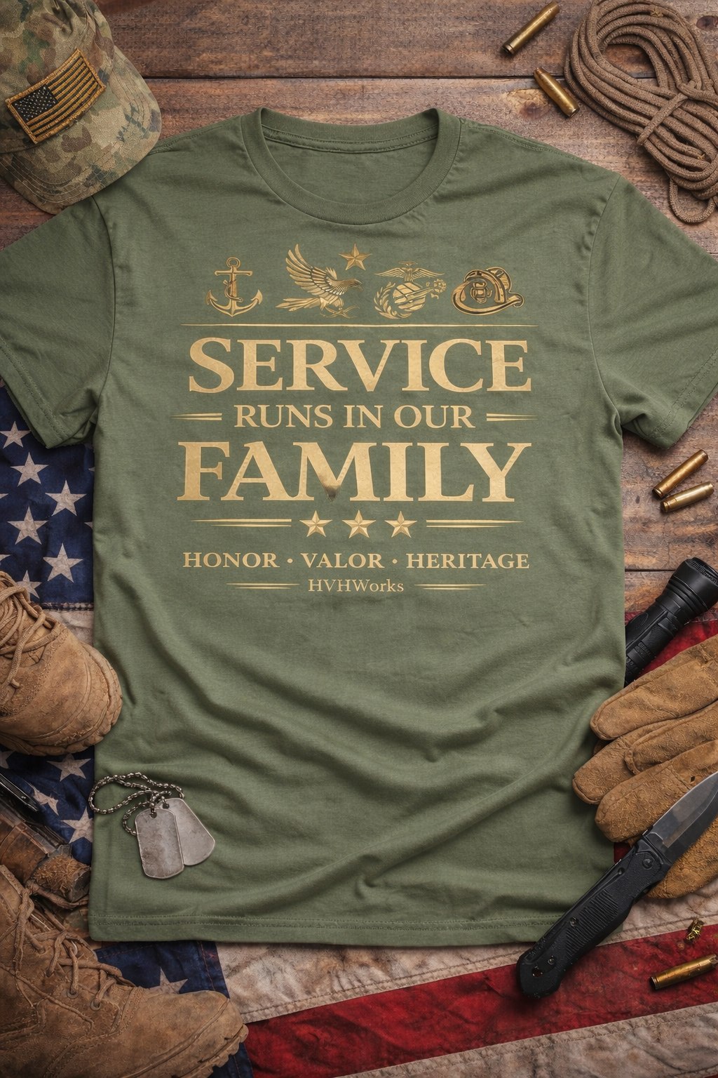 Service Runs in Our Family Shirt | Military Heritage Apparel